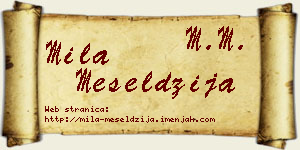 Mila Meseldžija vizit kartica